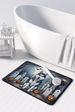 Siberian Husky Spooky Halloween Memory Foam Kitchen Mat Machine Washable Anti-Fatigue Mat Cushion Comfort Bath Mat Or Kitchen Rug_maomaolike.com