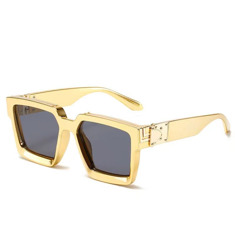 Sunglasses men's square large frame personality Sunglasses millionaire fashion glasses_maomaolike.com