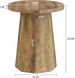 Round End Table, Wooden Couch Side Table With Octagonal Base_maomaolike.com
