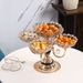 Nordic Style Crystal Glass Multi-layer Home Living Room Coffee Table Creative Rotatable Snack Dried Fruit Plate For_maomaolike.com