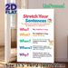Stretch Your Sentences Educational Painting Poster, Colorful 5W Question Instructional Poster, Assists With Sentence Detail Expansion, Suitable For_maomaolike.com