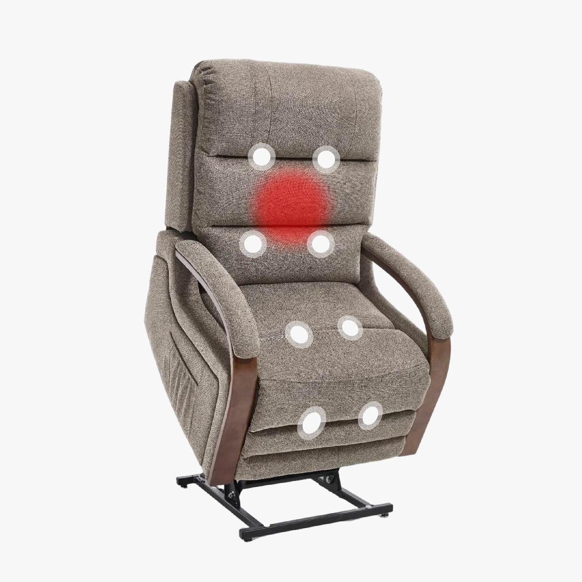 Recliner Chair For Adults, Massage Fabric Small Recliner Home Theater Seating With Lumbar Support, Adjustable Modern Reclining Chair With Padded Seat Backrest For Living Room, Brown_maomaolike.com