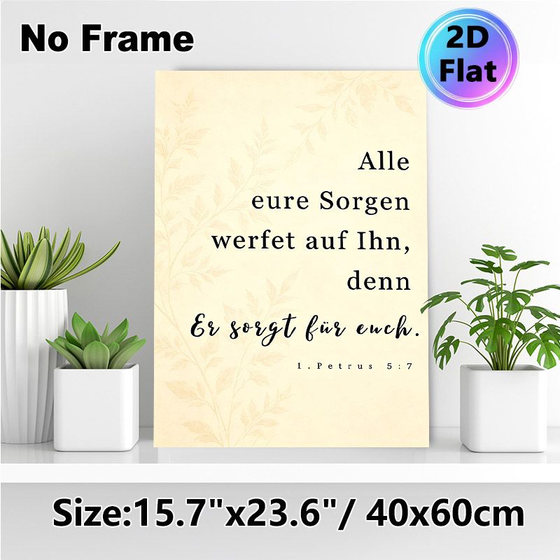 Biblical Verse Painting Poster, Soft-toned Minimalist Botanical Accent Poster, Calming Inspirational Scripture Decor Ideal For Home, Bedroom, Quiet_maomaolike.com