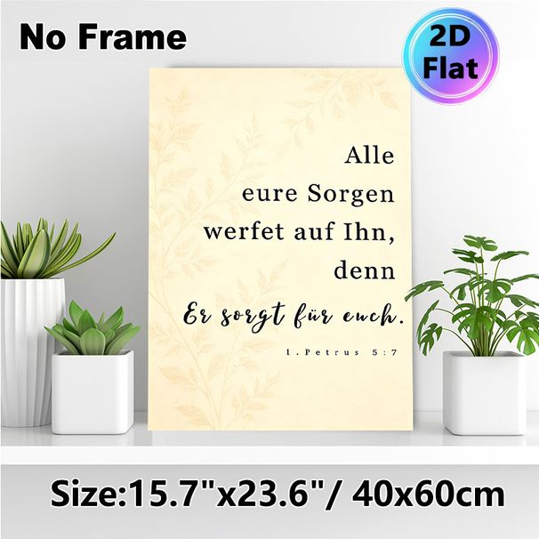 Biblical Verse Painting Poster, Soft-toned Minimalist Botanical Accent Poster, Calming Inspirational Scripture Decor Ideal For Home, Bedroom, Quiet_maomaolike.com