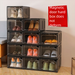 Magnetic Suction Hard Plastic Transparent Drawer-style Storage Box, AJ Thickened Space-saving Rack, Shoe Cabinet With_maomaolike.com