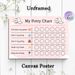 Potty Training Chart Painting Poster, Cute Cartoon-style Pink Potty Checklist Poster, Tracks Potty Training Progress, Ideal For Bathroom_maomaolike.com