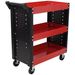 3 Tier Rolling Tool Cart On Wheels,Heavy Duty Utility Tool Cart With Pegboard For Repair Shop, Garage, Warehouse,Red_maomaolike.com