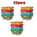 12 Pcs Christmas Paper Food Tray Tree Santa Gingerbread Elk Pattern Snack Bowl Xmas Party Disposable Paper Serving Tray Cute Popcorn Hot Dog Candy Container Boat For Winter Xmas Carnivals Decorations_maomaolike.com