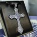 Real White Full Cross Women Natural Diamond Gemstone 18K Gold With Necklace Jewelry Pendant Charm Gift_maomaolike.com