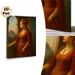 Vintage Noble Lady Painting Poster, Exquisite Classic Oil Style Poster, Elegant Lady In Ornate Red Gown With Domed Building View, Refined Wall Decor_maomaolike.com