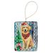 Golden Retriever Christmas Porcelain Ornament Christmas Tree Hanging Decorations For Home Christmas Holiday, Rectangle, Gift, Multicolor_maomaolike.com
