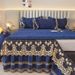 Milk Skirt Four-Piece Set Coral Winter Thickened Fleece Quilted Crystal Velvet Bed Cover Single Piece Detachable_maomaolike.com
