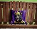 Black German Shepherd King Of Mardi Gras Throw Pillow Machine Washable, Indoor Outdoor Decorative Pillow For Couch, Bed Or Patio, 14Hx14W_maomaolike.com