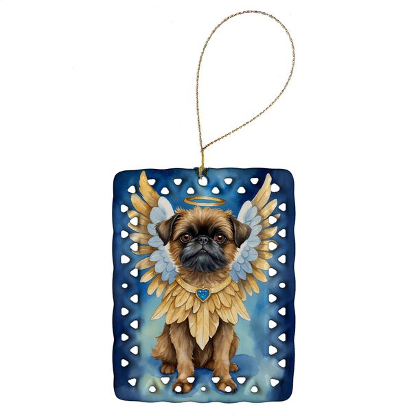 Brussels Griffon My Angel Porcelain Ornament Christmas Tree Hanging Decorations For Home Christmas Holiday, Rectangle, Gift, Multicolor_maomaolike.com