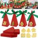 20PCS Christmas Candy Boxes 4 Styles Christmas Treat Gift Boxes Cute DIY Paper Box With Ribbon Triangle Sweet Boxes For Birthday Christmas Party Supplies_maomaolike.com