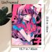 Anime Idol Girl Painting Poster, Vibrant Sparkly Kawaii Anime Style Poster, Eye-catching Decorative Artwork Ideal For Bedroom, Living Room And Anime_maomaolike.com