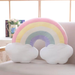 Cute Internet Celebrity Plush Rainbow Bedside Cushion Ins Style Neck Waist Pillow Gift For Girlfriend_maomaolike.com