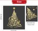 Golden Christmas Tree Window Clings Stickers For Glass, Large DIY Static Wall Window Door Mural Showcase Decal Sticker_maomaolike.com