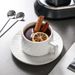Minimalist Solid Color Ceramic Coffee And Saucer Set Afternoon Tea Water Breakfast Milk Spoon Cup Holder Light Luxury_maomaolike.com