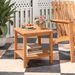 Patio Acacia Wood Side Table With Slatted Tabletop And Storage Shelf_maomaolike.com