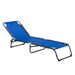 Folding Chaise Lounge Pool Chair, Patio Sun Tanning Chair, Outdoor Lounge Chair With 4-Position Reclining Back, Breathable Mesh Seat For Beach, Yard, Patio, Dark Blue_maomaolike.com