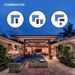 7-Piece Outdoor Patio Furniture Sets, All-Weather Wicker Rattan Sectional Sofa, Modern Two Glass Coffee Table And Washable Seat Cushion(Grey Blue)_maomaolike.com