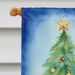 Chocolate Toy Poodle Christmas Reindeer House Flag Large Porch Sleeve Pole Decorative Outside Yard Banner Artwork Wall Hanging, Polyester, House Size, Multicolor_maomaolike.com
