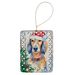 Saluki Christmas Porcelain Ornament Christmas Tree Hanging Decorations For Home Christmas Holiday, Rectangle, Gift, Multicolor_maomaolike.com