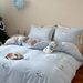 100s Full Brushed Four-Piece Set Cute Pure Cotton Duvet Cover Thickened For Autumn And Winter Children's Bedding Fresh_maomaolike.com