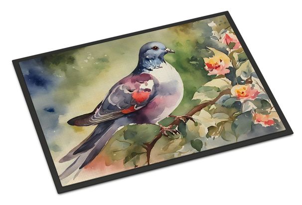 Pigeon Doormat Front Door Mat Indoor Outdoor Rugs For Entryway, Non Slip Washable Low Pile, 24H X 36W_maomaolike.com