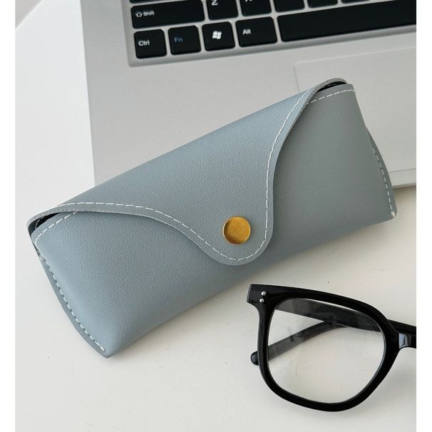 Unisex Portable simple button glasses case High appearance level sunglasses Sunglasses Men's and women's glasses case Glasses storage case_maomaolike.com
