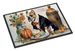 English Bulldog Fall Kitchen Pumpkins Doormat Front Door Mat Indoor Outdoor Rugs For Entryway, Non Slip Washable Low Pile, 24H X 36W_maomaolike.com