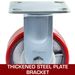VEVOR 4 Pack 6 X 2 Inch Caster Wheels 2 Rigid And 2 Swivel Casters With Side Brake Polyurethane Iron Core Plate 1000LBS Capacity Per Wheel_maomaolike.com