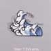 Sea Wave Embroidered Patches For Clothing Thermoadhesive Shark Patch On Clothes Fusible Iron On Appliques On Backpacks/Hats DIY_maomaolike.com