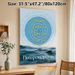 Ho'oponopono Hawaiian Prayer Painting Poster, Serene Ocean-themed Poster, Soft Blue Wave Ripple With Uplifting Spiritual Script, Calming Decor For_maomaolike.com