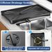 SNTD Dish Drying Rack For Kitchen Counter, 11.8" W X 16.7" L, Black_maomaolike.com