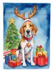 English Foxhound Christmas Reindeer Garden Flag Mailbox Flag Decorative Yard Flag Banner Outside Patio Artwork Yard Flower Beds, Garden Size, Multicolor_maomaolike.com