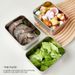 Stainless Steel Food Storage Container Small Square Kitchen Basin Luncheon Meat With Lid Freezing Divider Box Frozen_maomaolike.com