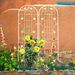 2 Pack Metal Garden Trellis 86.7" X 19.7" Rustproof Trellis For Climbing Plants Outdoor Flower Support Cream White_maomaolike.com