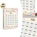 30-Day $300 Savings Challenge Painting Poster, Pastel Floral Decorative Poster, Helps Track Savings Progress Ideal For Home And Personal Finance_maomaolike.com