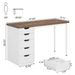 Computer Desk With 5 Drawers, Modern Study Table Writing Desk_maomaolike.com