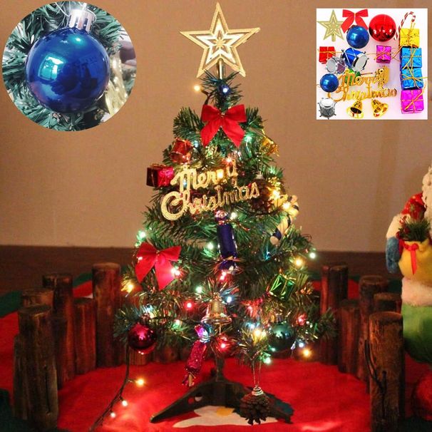 Mini Christmas Tree Small Christmas Tree With LED Lights Ornaments Tabletop Artificial Christmas Decorations Indoor Christmas Decor 24"/60cm_maomaolike.com