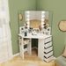 Corner Vanity Desk With 3-Color LED Lighted Mirror And Power Outlet_maomaolike.com