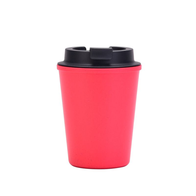 double layer water cup portable mini wheat straw coffee cup portable fashionable and simple car wheat aroma cup_maomaolike.com