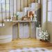 Console Table Narrow Sofa Table With Stable Metal Legs Entrance Table Home Decor Behind The Couch Table Modern Foyer Table For Living Room, Entryway, Hallway, Gold_maomaolike.com