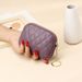 2025 Compact Portable Purse For Women New Fashion Soft Leather Key Coin Bag Quilted Small Wallet_maomaolike.com