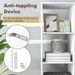 5 Tiers 4-Cube Narrow Bookshelf With 4 Anti-Tipping Kits Anti-crack Edge Sealing With Screw Hole Stickers_maomaolike.com