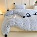Wholesale Girly Heart Pom-Pom Cute Princess Style Milk Velvet Four-Piece Autumn Winter Double-Sided Warm 4-Piece Set_maomaolike.com