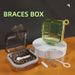 Japanese-style Dopamine Portable Braces Storage Box With Mirror For Invisible Braces, Dentures, And Orthodontic Aligners_maomaolike.com