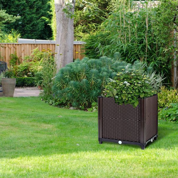 Raised Garden Bed Plant Growth Box With Self-watering System For Garden Patio Balcony Elevated Planter Box For Flowers Vegetables Herbs_maomaolike.com